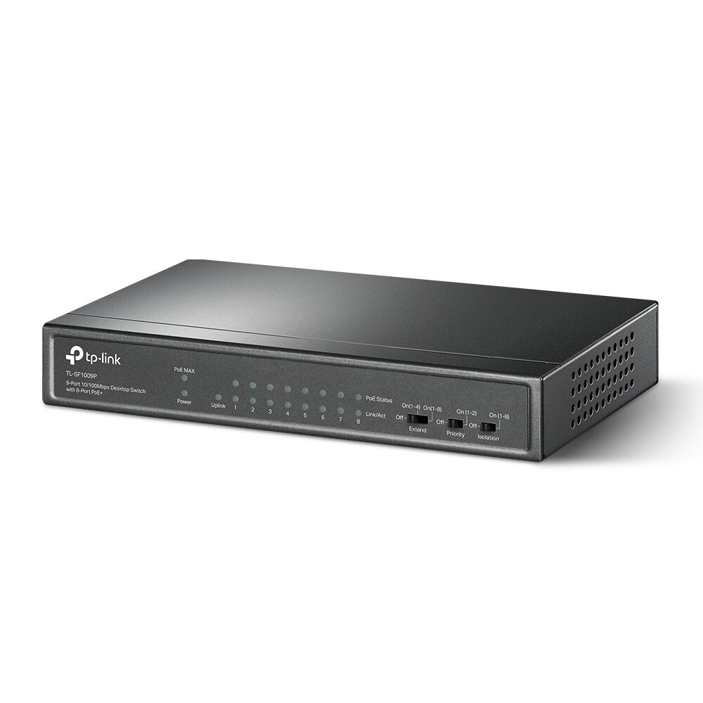 TP-Link 9-Port 10/100Mbps Desktop Switch with 8-Port PoE+ รุ่น TL-SF1009P BY N.T Computer