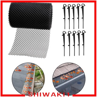 [SHIWAKI1] Black Gutter Mesh Debris Protector Moss Leaf Guard Gutters Cover