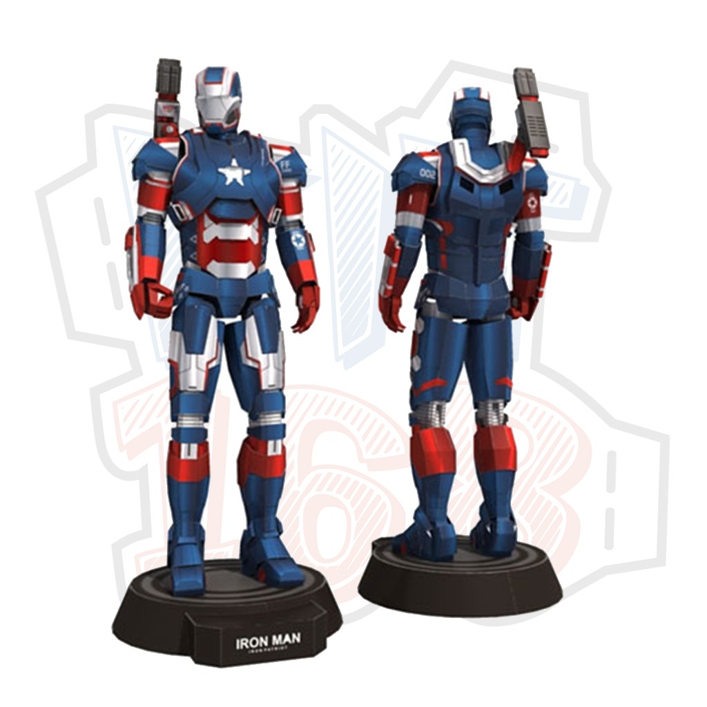Paper Model Marvel Avengers Robot Iron Patriot - Iron Man