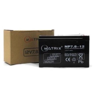 แบตเตอรี่ MATRIX UPS ขนาด 12V/7.8A ใช้กับเครื่องสำรองไฟ