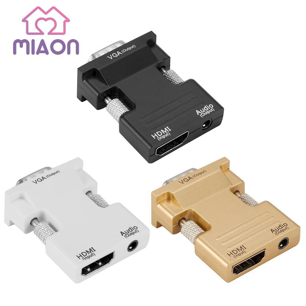 HDMI Female to VGA Male Adapter w/Audio Cable Support 1080P Signal