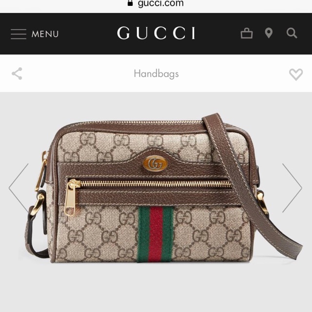 Gucci ของแท้ 100% Ophidia GG Supreme mini bag