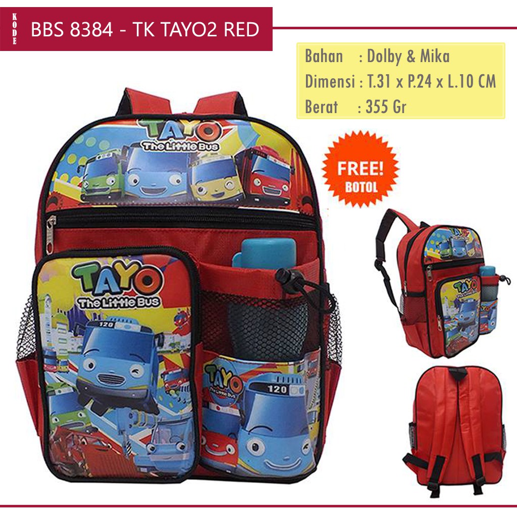 Tayo Character Bag / Tayo Kindergarten Boys School Backpack / Tayo Boys Backpack BBS-8384