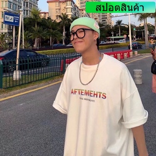 เสื้อยืดแขนสั้น พิมพ์ลายตัวอักษร สไตล์ฮิปฮอป ทรงหลวม ขนาดใหญ่ เหมาะกับฤดูร้อน สําหรับผู้ชาย และผู้หญิง