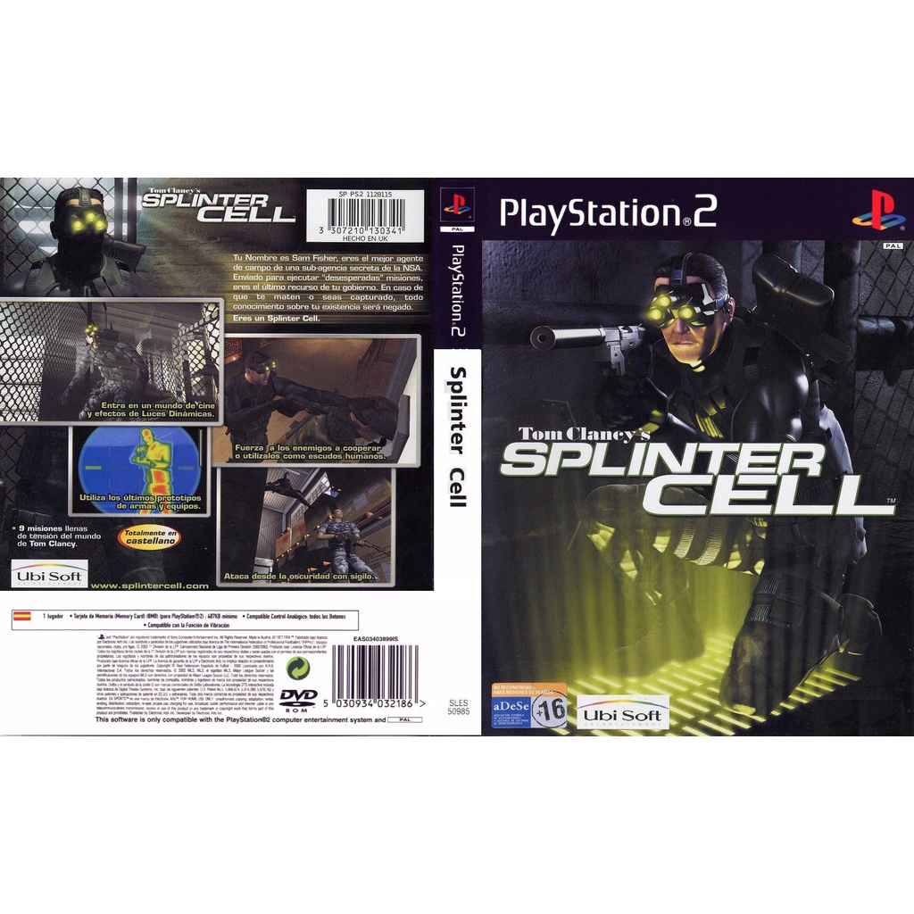 แผ่นเกมส์ PS2 Tom Clancy's Splinter Cell   คุณภาพ ส่งไว (DVD)