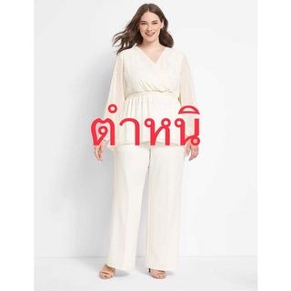 lanebryant กางเกงตำหนิถูกๆทรง wide leg เอวสูง ขอบเอวยางยืด เชือกรูกได้จริง ทรงดีงามค่ะ ยาวไปตัดขาได้ ไม่เสียทรง P1586