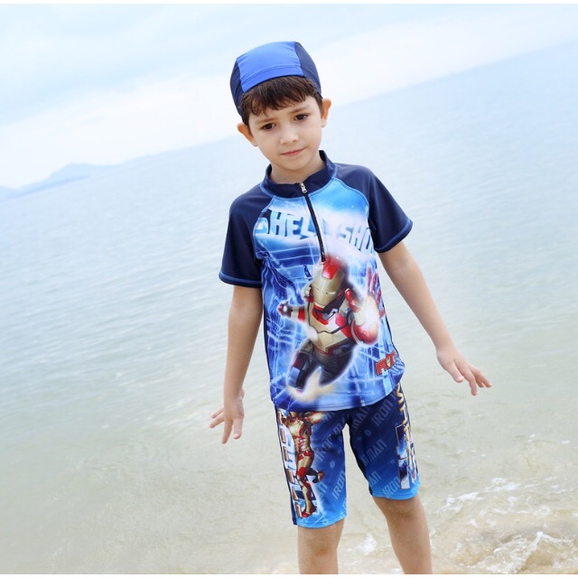 ชุดว่ายน้ำเด็กชาย ลาย Iron-Man