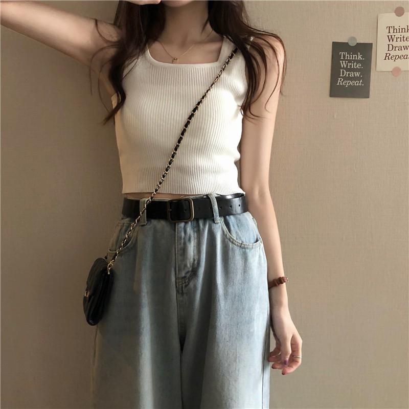 Cicishop(พร้อมส่ง)เสื้อกล้ามแขนกุด ผ้าไหมพรม สไตล์สาวโคเรีย(28019) ราคา ถูกที่สุด ดีลบีเคเค แกลเลอรีภาพที่ 7