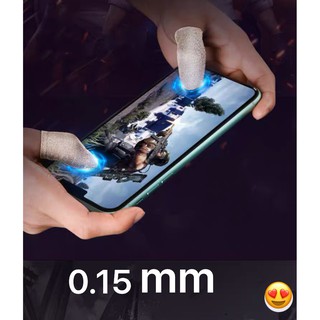 ถุงมือเล่นเกมหน้าจอสัมผัส 0.15 มม 1 คู่ (2 ชิ้น)ถุงนิ้วเล่นเกม ip172 ถุงนิ้วเล่นเส้นใยเงินแน่น 24 เส้น⚔ ⚔