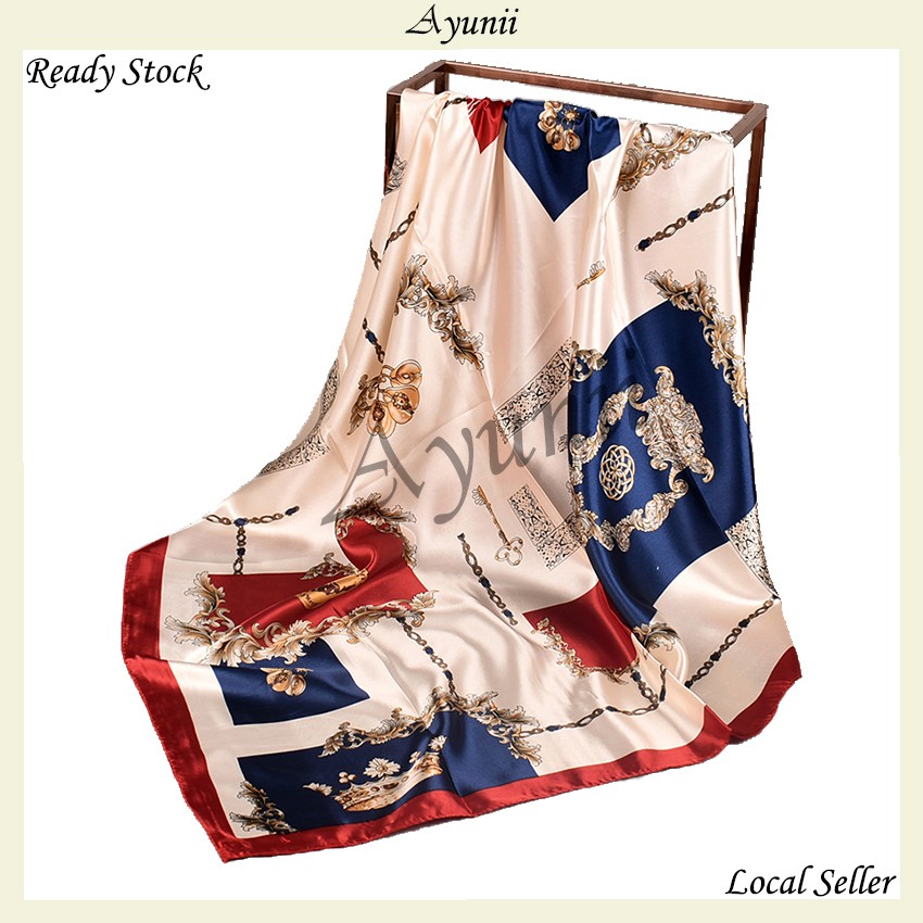 Ayunii Tudung Hijab Bawal Satin Scarf 90cm x 90cm (P658, P659, P660, P661)