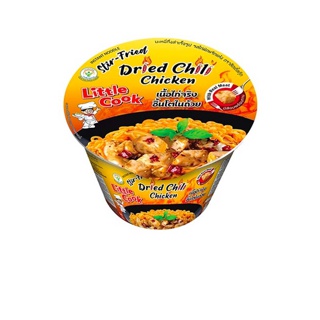 ลิตเติ้ลกุ๊ก บะหมี่กึ่งสำเร็จรูป รสไก่ผัดพริกแห้ง/ Little Cook Instant Noodle Stir - Fried dried chili chicken/乾辣椒雞麵