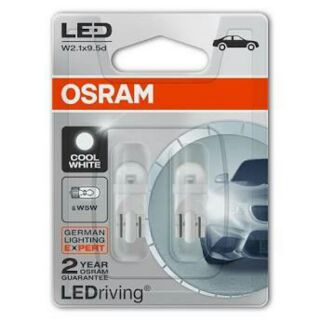 (ถูก แท้) ไฟหรี่ ไฟส่องป้ายทะเบียน ไฟห้องโดยสาร Led OSRAM 6000k ขั้ว T10 รับประกัน 2 ปี