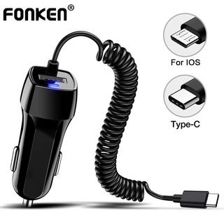 Fonken สายชาร์จ USB 2.4A ชาร์จเร็ว สําหรับโทรศัพท์มือถือ Xiaomi Type C IOS