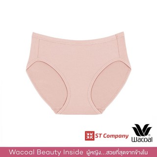 กางเกงใน Wacoal Panty ทรง Bikini ขอบเรียบ สีเบจ Beige (1 ตัว) รุ่น WU1M01 WU1C34 WQ6M01 กางเกงในผู้หญิง วาโก้ บิกินี่