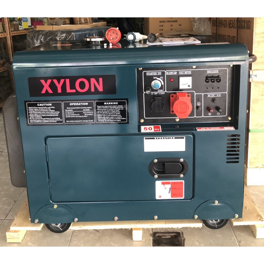 🔥โค้ดINC3LEL3ลด30฿เครื่องปั่นไฟดีเซล 5000 วัตต์ สองระบบ 220V และ 380V Diesel Generator ยี่ห้อ XYLON รุ่น DG5000KB