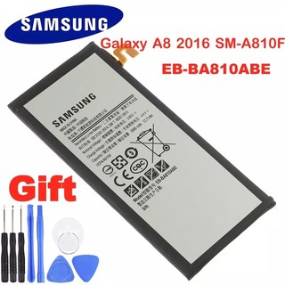 แบตเตอรี่ EB-BA810ABE Samsung 3300MAhสำหรับSamsung Galaxy A8 2016 SM-A810F A810F A810เปลี่ยนแบตเตอรี่ + เครื่องมือ