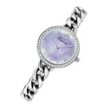 Kimio นาฬิกาข้อมือผู้หญิง สีเงิน/หน้าปัดสีม่วง สายสแตนเลส รุ่น KW6035