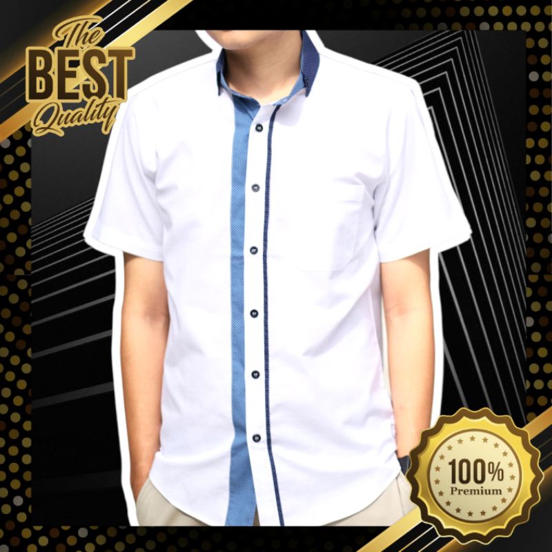 รหัส I001 เสื้อเชิ้ตแขนสั้นคุณภาพคุ้มราคา เสื้อใส่งานแต่ง เสื้อใส่เที่ยว