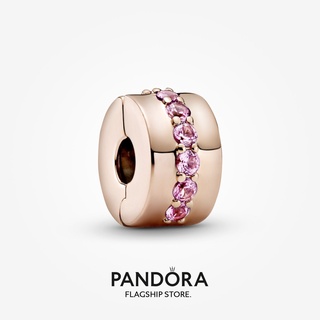 Pandora จี้คลิปหนีบ ชุบโรสโกลด์ 14K สีชมพู สําหรับของขวัญวันเกิดผู้หญิง p825