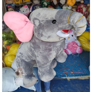 ตุ๊กตาช้าง ผ้านุ่มมากๆ ตัวใหญ่🐘🐘(สีเทา)