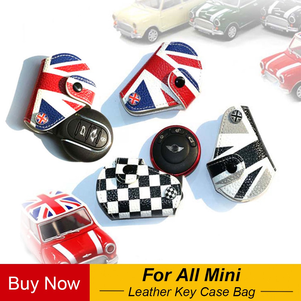 ปลอกกุญแจรถยนต์หนังสําหรับ Mini Cooper Countryman Clubman R55 R56 F55 F56 F60