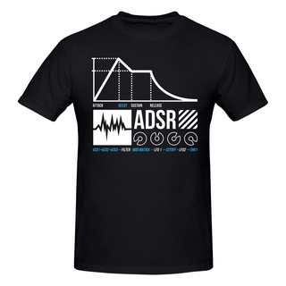 เสื้อยืดแขนสั้น ผ้าฝ้าย พิมพ์ลาย ADSR Techno Music ขนาดใหญ่ สําหรับผู้ชาย