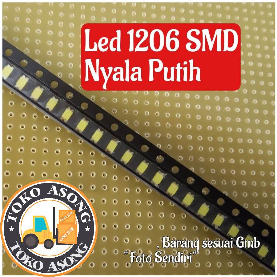 หลอดไฟสีขาว Led 1206 SMD