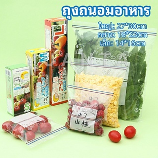 ถุงถนอมอาหาร ถุงปิดผนึก ถุงเก็บความสด ถุงซิปล็อค ถุงแช่แข็ง food preservation bag