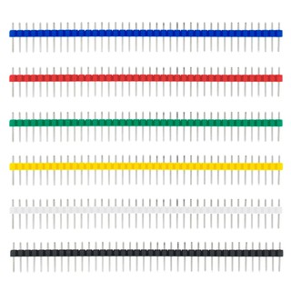 1X40 Single Row Male 2.54 อุปกรณ์เชื่อมต่อสายเคเบิ้ล 10 ชิ้นสําหรับ Arduino สีขาว / สีดํา / สีแดง / น้ําเงิน / เขียว / เหลือง