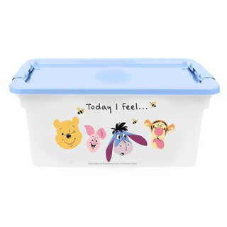 กล่องเก็บของฝาล็อก 13 ลิตร 6661 POOH สีฟ้าCONTAINER