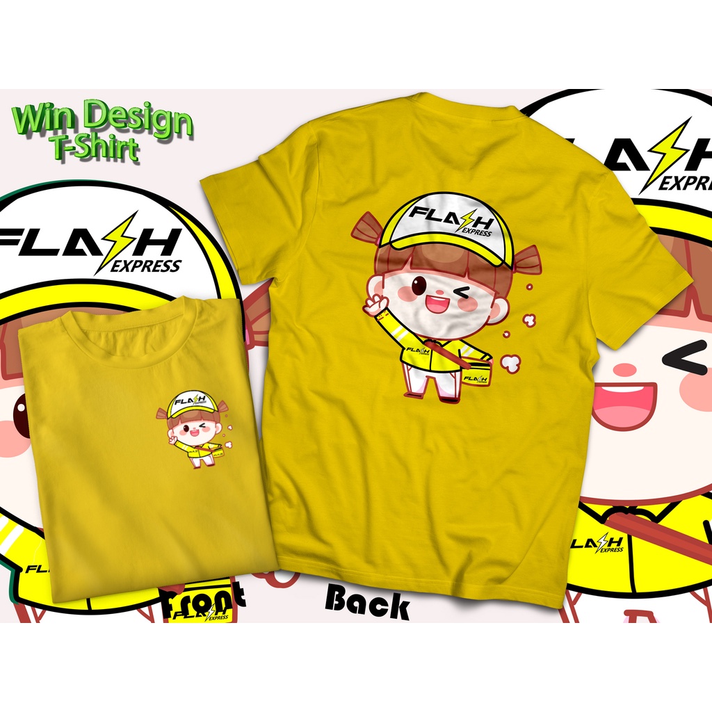 เสื้อFLASH EXPRESS CARTOON ผ้าคอตตอน100% ผ้าหนานุ่ม