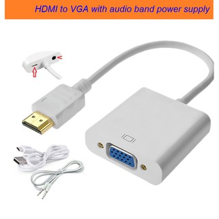 สายแปลง HDMI to VGA Cable สาย HDMI Cable Converter Adapter HD1080p Cable