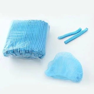 หมวกคลุมผม หมวกตัวหนอน 100ชิ้น หนา10กรัม 19นิ้ว 4สี
