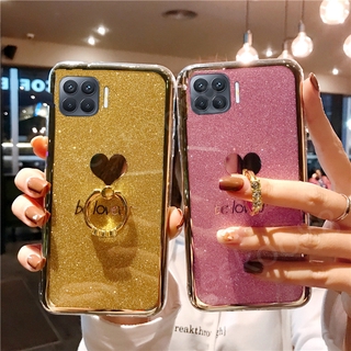 ใหม่ 2020 เคสโทรศัพท์ OPPO A93 Bling Glitter Be Loved ซิลิโคน เคสนิ่ม พร้อมแหวนขาตั้ง