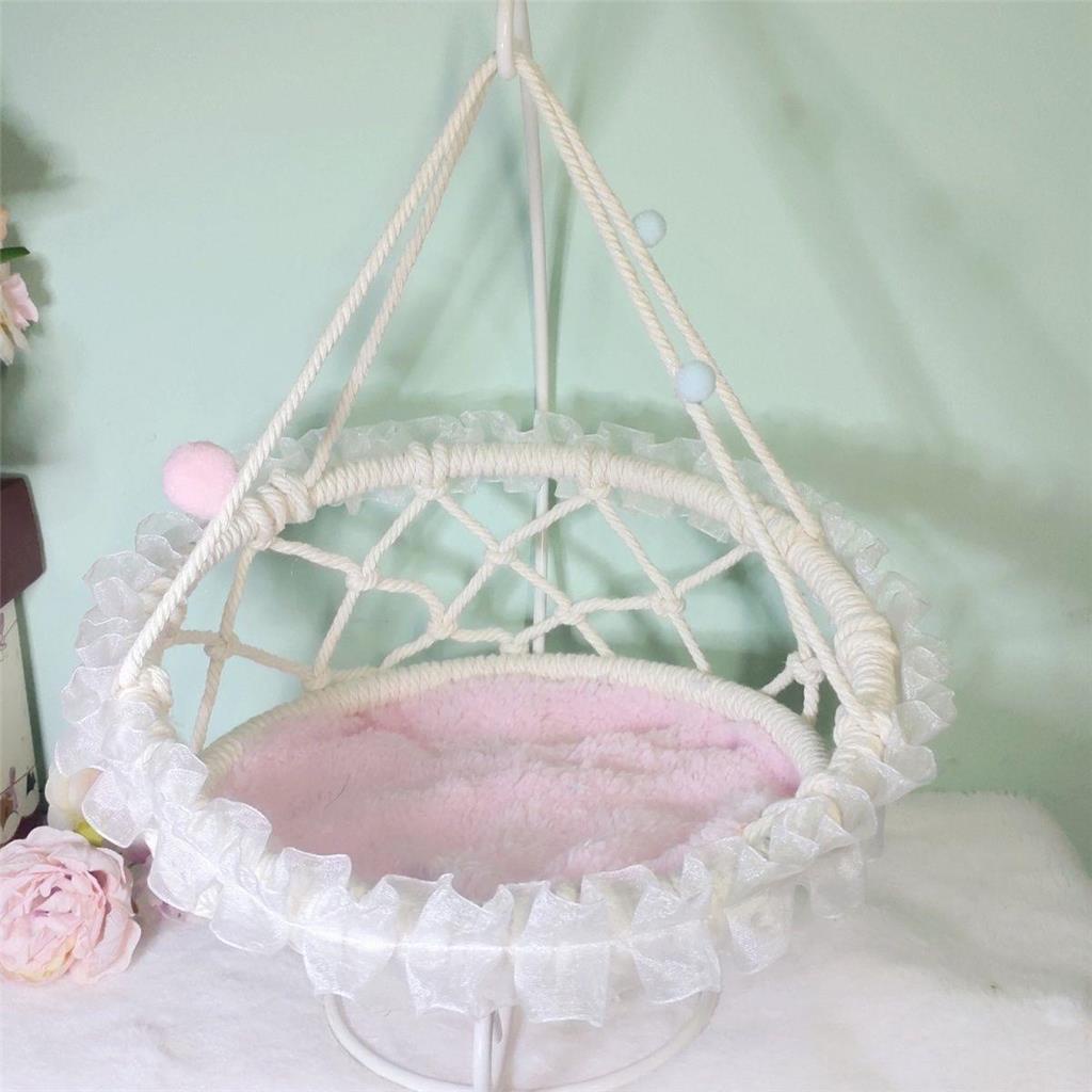 เก้าอี้แขวน ผ้าฝ้ายทอมือ ขนาด 20 ซม. 15 ซม. 10 ซม. สําหรับตุ๊กตา ob11 - รูปที่ 2