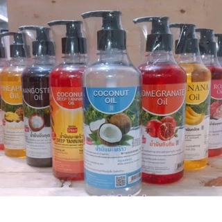 BANNA Oil 450ml. น้ำมันทาผิวบ้านนา น้ำมันนวดตัว น้ำมันสปา อโรม่า massage oil