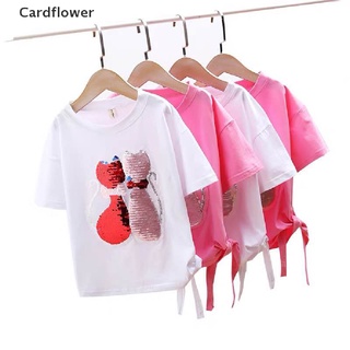 &lt;Cardflower&gt; แผ่นแพทช์ ปักเลื่อม รูปแมว งานฝีมือ สําหรับตกแต่งเสื้อผ้า ลดราคา