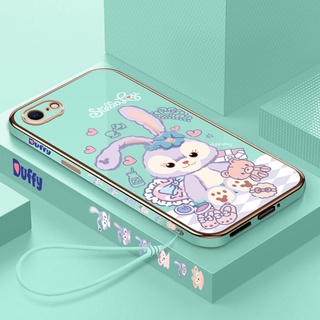 Stellalou เคสโทรศัพท์ ซิลิโคนนิ่ม ขอบตรง ลายการ์ตูน สําหรับ iphone 6 6s 7 8 6 plus 6s plus se 2020 se 2022