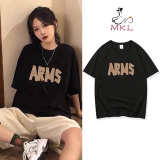 🎈MKL🎈เสื้อยืด  คอกลม แขนสั้น ผ้านิ่ม ลายARMS เสื้อยืดแฟชั่น สไตล์เกาหลี 🎈 #9617