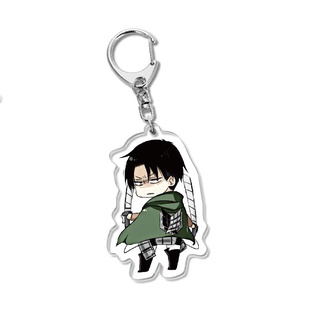 Shingeki no Kyojin Attack on Titan Levi Eren พวงกุญแจ ฟิกเกอร์ อะคริลิค น่ารัก สําหรับตกแต่ง เก็บสะสม ของขวัญ ของเล่น คอสเพลย์