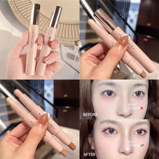 5494 NOVO โนโวเฉดดิ้ง ไฮไลท์ คอนทัวร์ เนื้อครีม แบบแท่ง 2 หัว ปกปิดรอยสิว รอยคล้ำ หน้ามีมิติ ติดทน กันน้ำ กันเหงื่อ