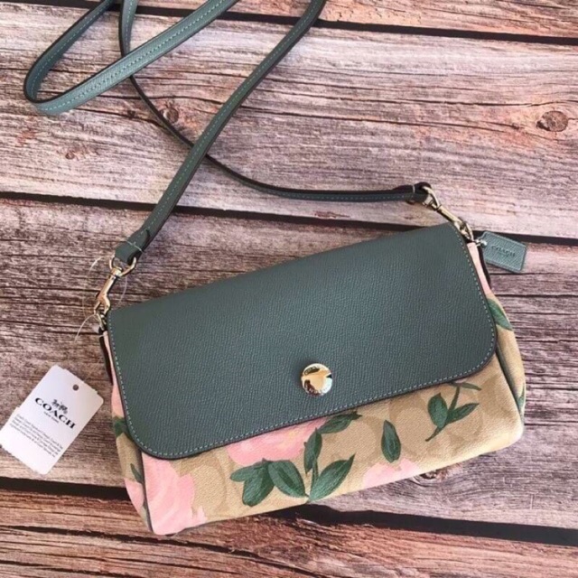 COACH REVERSIBLE CROSSBODY WITH CAMO ROSE FLORAL PRINT