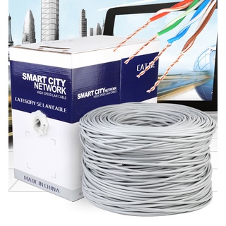 Cat5e UTP /CAT 6 UTP สายเคเบิ้ลเครือข่าย ความเร็วสูง 305 เมตร -1 กล่อง