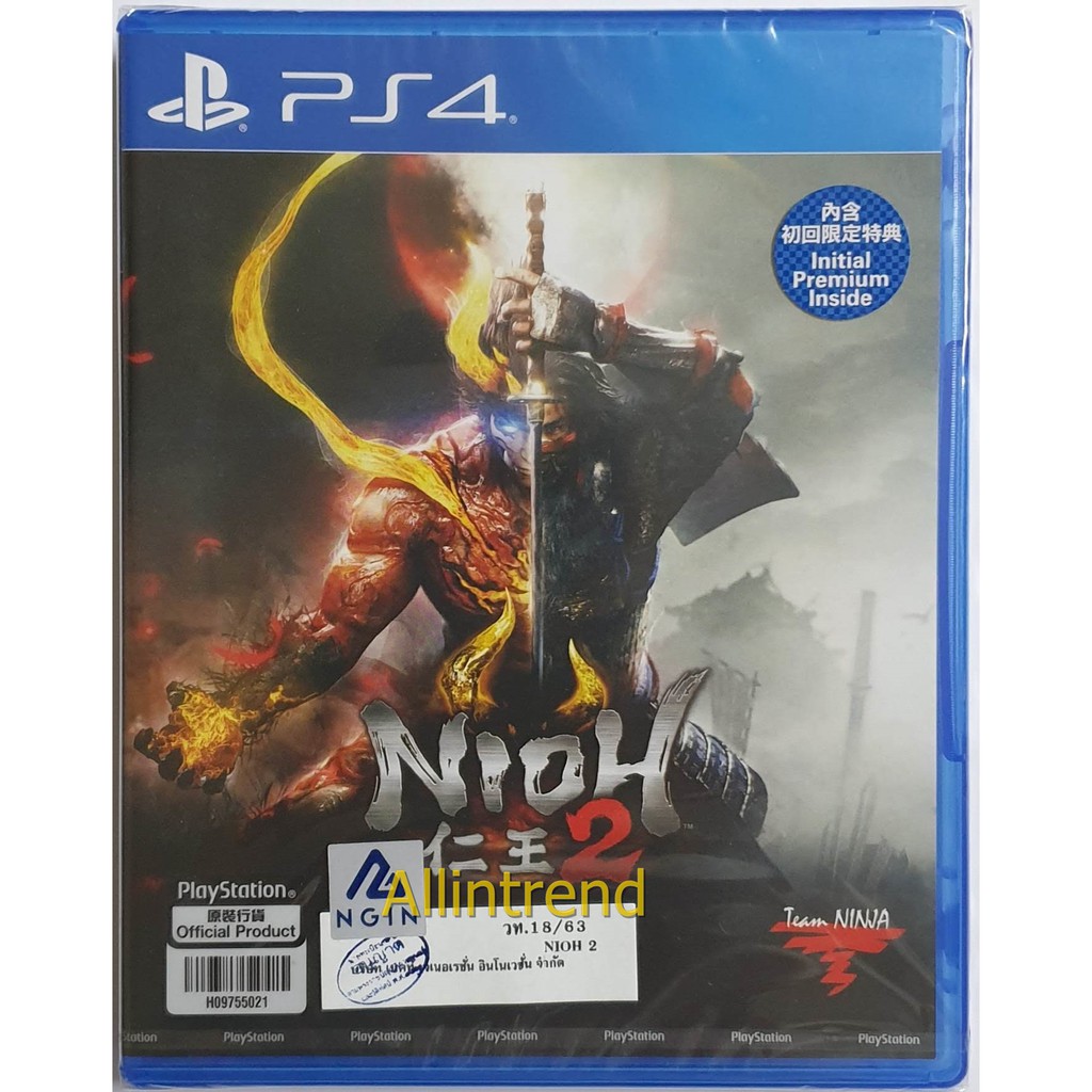PlayStation 4 : NIOH 2 พร้อมโค้ด DLC ในกล่อง โซน 3 ภาษาอังกฤษ แผ่นใหม่ในซีล สามารถเล่นกับ PS5 ได้ สุ
