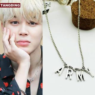 【COD Tangding】KPOP Jimin Necklace Bangtan Boys ARMY A.R.M.Y Pendant KOOK JIMIN V SUGA