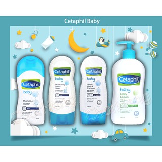 Cetaphil Baby ผลิตภัณฑ์ อาบน้ำ สระผม บำรุงผิว สำหรับทารก [ 4 สูตร : Shampoo , Bath &amp; Wash , Wash Shampoo , Daily Lotion]