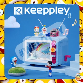 ตัวต่อ K20408 งาน Keeppley ทีวีโดเรมอน  หมุนคันโยกเลื่อนฉากได้  มาพร้อมฟิกโดเรมอน เเละ โดเรมี่  💯แท้ชัวร์💯