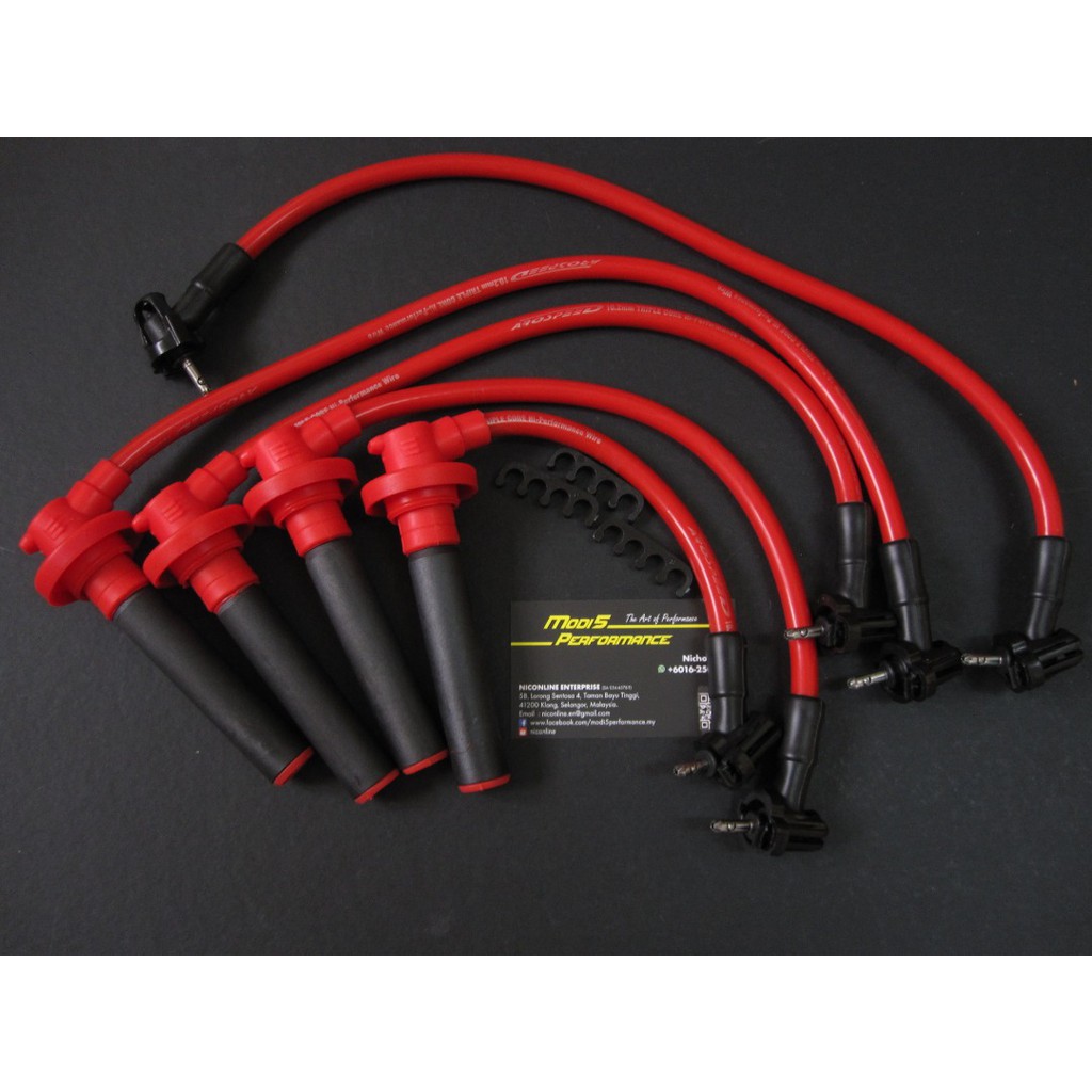 Toyota Corolla AE101 AE111 4AGE 20V Silvertop Blacktop Arospeed Plug Cable 3 Core 10.2mm