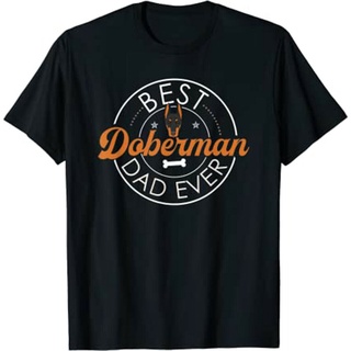 เสื้อผ้าผชเสื้อยืด พิมพ์ลาย Doberman Dad Pinscher Dog สุดฮา เหมาะกับวันพ่อ สําหรับผู้ชายS-5XL