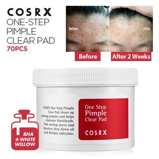 สำลีเช็ดหน้ารักษาสิว  COSRX One Step Original Clear Pad 135ml (70 แผ่น)